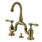 Kingston Brass Bridge Bathroom Faucet with Brass Pop-Up, Antique Brass KS7993TAL - alternate 1